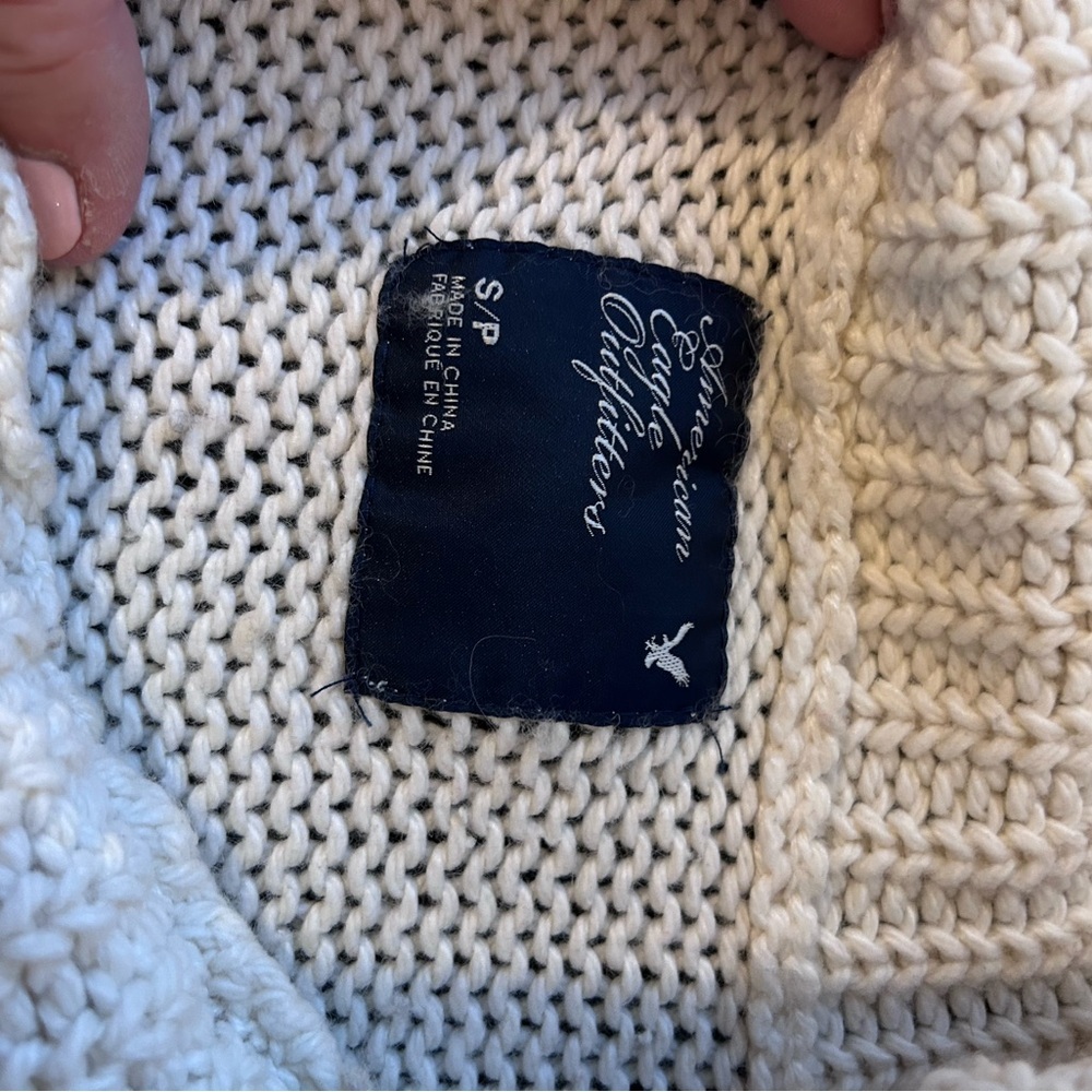 American Eagle Y2K Wool Blend Cable Knit Wide Cowl Neck Short Sleeve. Bella Swan - Picture 7 of 14